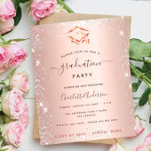 Rose Gold Silber Graduierungsparty 2024