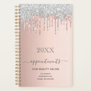 Rose Gold silber pink Tropfen Salon Termine Planer