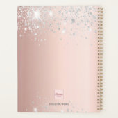 Rose Gold Silber-Skript Planer (Rückseite)