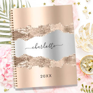 Rose Gold Silbermetall Agamentmarmorname 2024 Planer