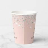 Rose Gold Silberne Glitzer Pappbecher (Rechts)