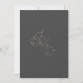 Rose Gold Silhouette Save the Date Karte (Rückseite)