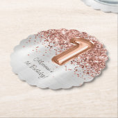 Rose Gold Silver 1. Geburtstag Party Untersetzer (angewinkelt)