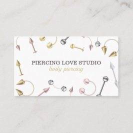 Rose Gold Silver Body Juwelen Piercings Visitenkarte