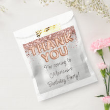 Rose Gold Silver Geburtstagsparty