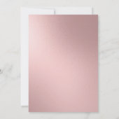 Rose Gold Silver Glitzer Balloons Quinceañera Einladung (Rückseite)