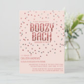 Rose Gold Silver Glitzer Confetti Bachelorette Einladung (Stehend Vorderseite)