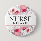 Rose Gold Silver Glitzer Nurname Button Abzeichen (Vorderseite)