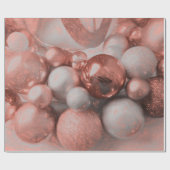 Rose Gold Silver Weihnachtsfeiertage Ornamente Geschenkpapier (Flach)