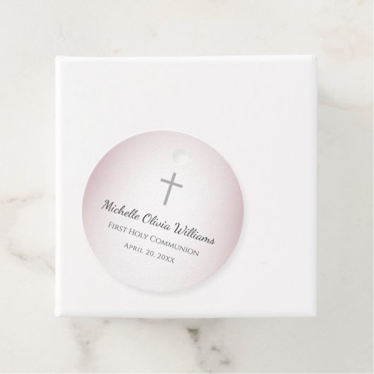 Rose Gold Simple Cross First Heilige Kommune Geschenkanhänger (Beispiel)