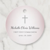 Rose Gold Simple Cross First Heilige Kommune Geschenkanhänger (Vorderseite)