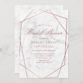 Rose Gold Simple Geometric Brautparty Einladung (Vorne/Hinten)