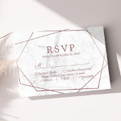 Rose Gold Simple Geometric Wedding RSVP
