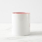 Rose Gold Simple Minimalistisch Mrs. Newlywed Brid Zweifarbige Tasse (Mittel)