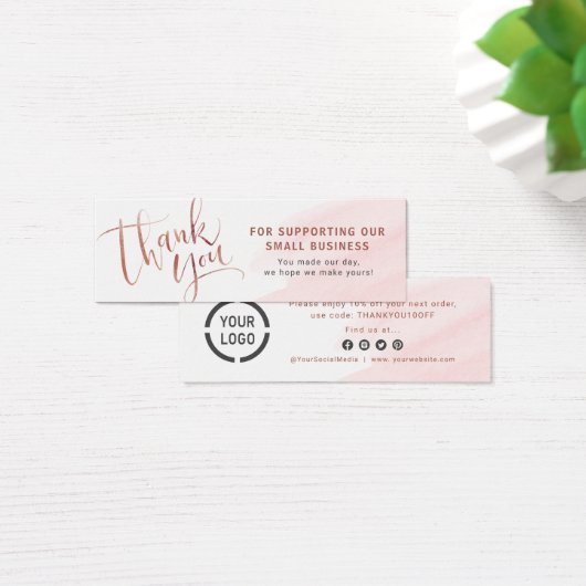 Rose Gold Skript & Logo Geschäft Vielen Dank einfü (Schreibtisch)