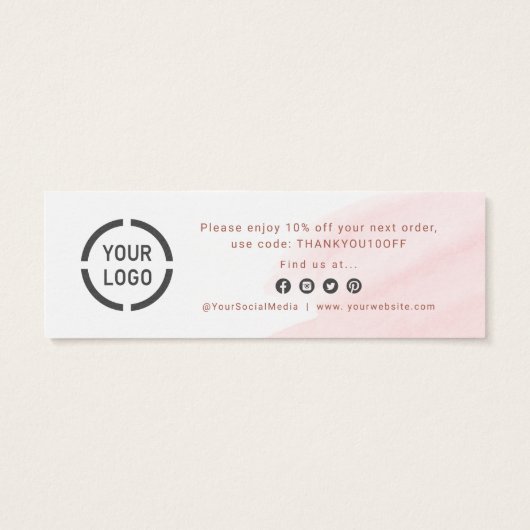 Rose Gold Skript & Logo Geschäft Vielen Dank einfü (Rückseite)