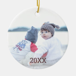 Rose Gold Snowflake 2 Foto Weihnachten Keramik Ornament