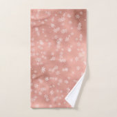 Rose Gold Snowflake Weihnachtsbadehandtücher Badhandtuch Set (Handtuch)