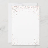 Rose Gold Snowflake Weihnachtskarten Einladung (Rückseite)