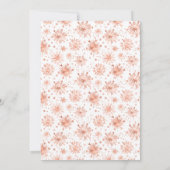 Rose Gold Snowflakes 16 . Geburtstag Einladung (Rückseite)