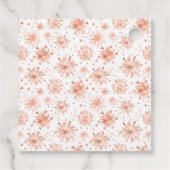 Rose Gold Snowflakes Geburtstag Danke Geschenkanhänger (Rückseite)