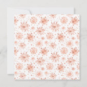 Rose Gold Snowflakes Geburtstagsparty Einladung (Rückseite)