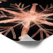 Rose Gold Snowflakes Geburtstagsparty Willkommen Poster (Ecke)