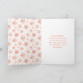 Rose Gold Snowflakes Glücklich Geburtstag Karte (Innenseite)