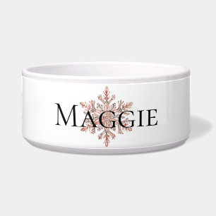 Rose Gold Snowflakes Weihnachten Napf