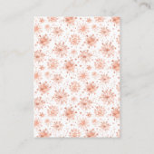 Rose Gold Snowflakes Winterbuchanfrage Begleitkarte (Rückseite)