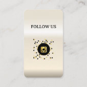 Rose Gold - Social Media QR Code Business Card Visitenkarte (Rückseite)