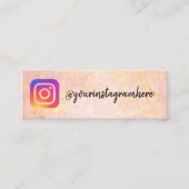 Rose Gold Social Media Visitenkarte (Vorderseite)
