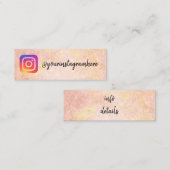 Rose Gold Social Media Visitenkarte (Vorne/Hinten)