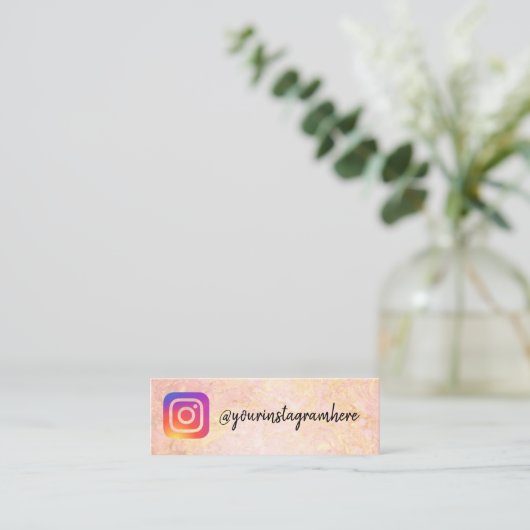 Rose Gold Social Media Visitenkarte (Stehend Vorderseite)
