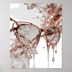 ROSE GOLD SONNENBRILLE MIT WASSERSPLASHES UND DIAM POSTER