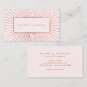 Rose Gold Sonnenbrust Rosa Visitenkarte (Vorne/Hinten)