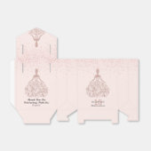 Rose Gold Sparkkleid Quinceañera Glitzer Rosa Geschenkschachtel (Ungefaltet)