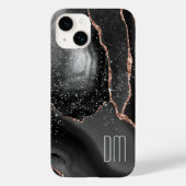 Rose Gold Sparkle Abstrakt Monogramm Case-Mate iPhone Hülle (Rückseite)