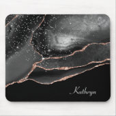 Rose Gold Sparkle Abstrakt Mousepad (Vorne)