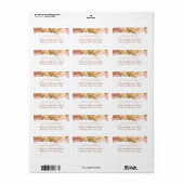 Rose Gold Sparkle Ballon Rücksendeadresse Adressaufkleber (Vorne)