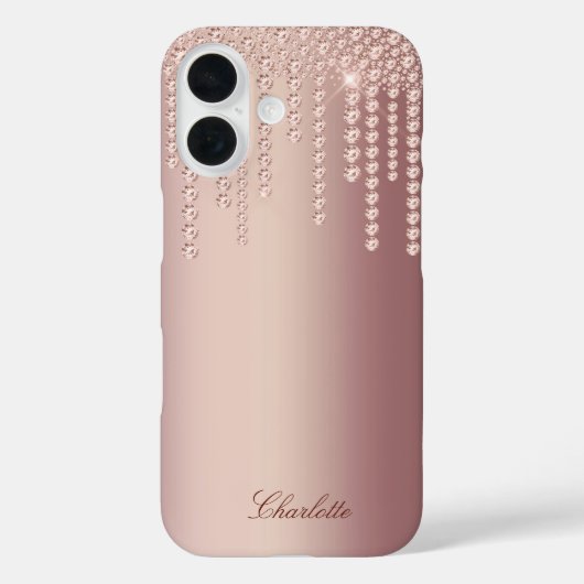 Rose Gold Sparkle Case-Mate iPhone Hülle (Rückseite)