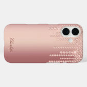 Rose Gold Sparkle Case-Mate iPhone Hülle (Rückseite (Horizontal))