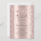 Rose Gold Sparkle Diamonds 30. Geburtstag Einladung (Vorderseite)