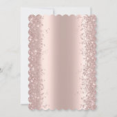 Rose Gold Sparkle Diamonds 70. Geburtstag Einladung (Rückseite)