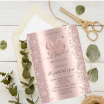  Rose Gold Sparkle Diamonds 90th Birthday 