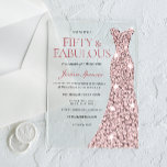 Rose Gold Sparkle Dress 50. Geburtstag Einladung<br><div class="desc">Rose Gold Sparkle Dress 50. Geburtstag Einladung Akrylus Einladungen - 50 & Fabulous Frauen 50. Geburtstagsparty Variationen zu der Einladung und passende Artikel in unserem Shop</div>