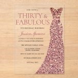 Rose Gold Sparkle Dress Frauen 30. Geburtstag Part Acryleinladungen<br><div class="desc">Rose Gold Sparkle Dress Womans 30. Geburtstag Party Einladungen - 30 & Fabulous Frauen 30. Geburtstag Party Variationen zu den Einladungen und passende Artikel in unserem Shop</div>