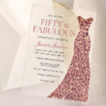 Rose Gold Sparkle Dress Frauen 50. Geburtstagspart Acryleinladungen<br><div class="desc">Rose Gold Sparkle Dress Frauen 50. Geburtstag Party Akryllische Einladungen- 50 & Fabulous Frauen 50. Geburtstagsparty Variationen zu der Einladung und passende Artikel in unserem Shop</div>