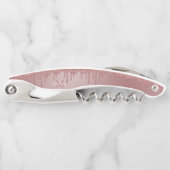 Rose Gold Sparkle Drilling Glitzer Monogram Kellnermesser (Vorderseite)