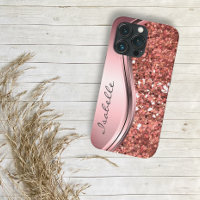Rose Gold Sparkle Glam Bling Personalisiertes Meta